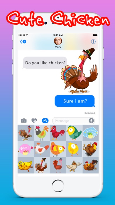 Funny Chicken Stickers Pack screenshot 2