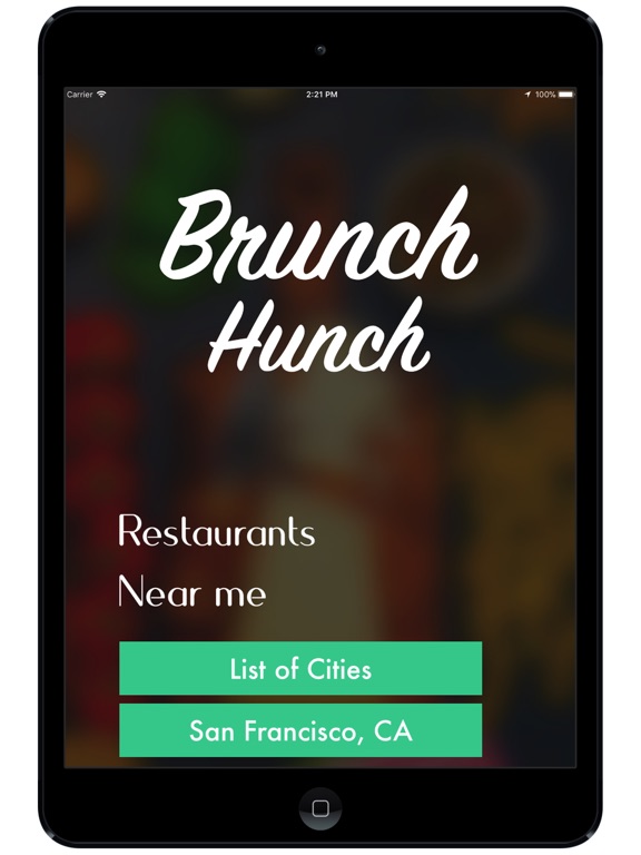 Brunch Hunch iPad screenshot 2 - Food & Drink app