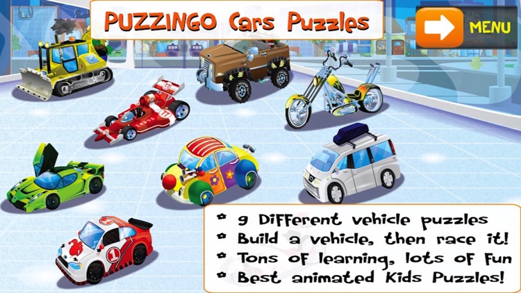 PUZZINGO Cars Puzzles Games