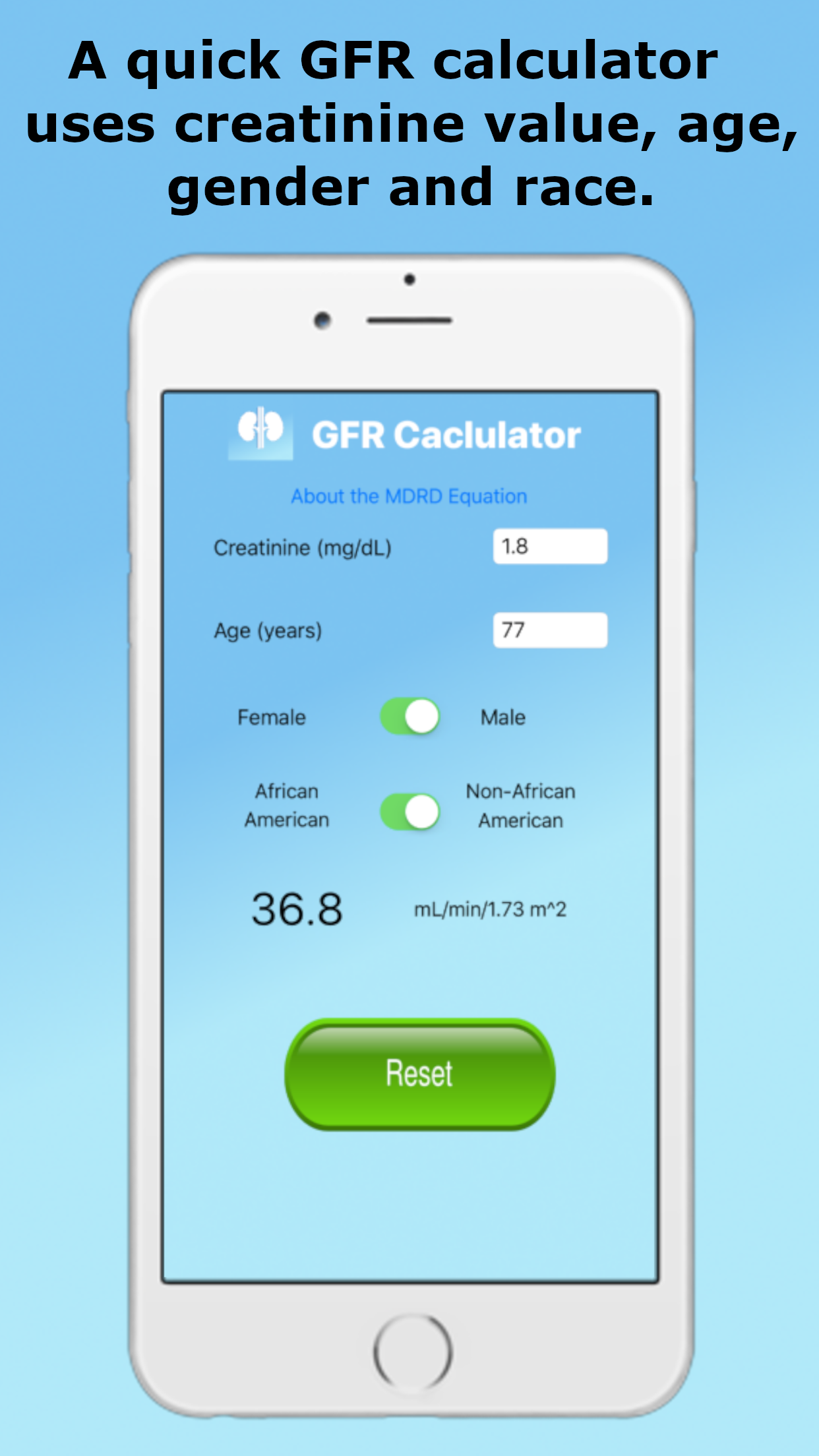 GFR (CrCl) Calculator