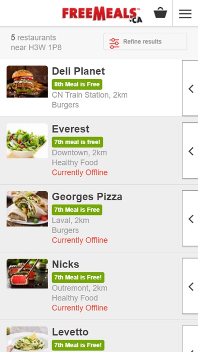 FreeMeals.ca screenshot 2