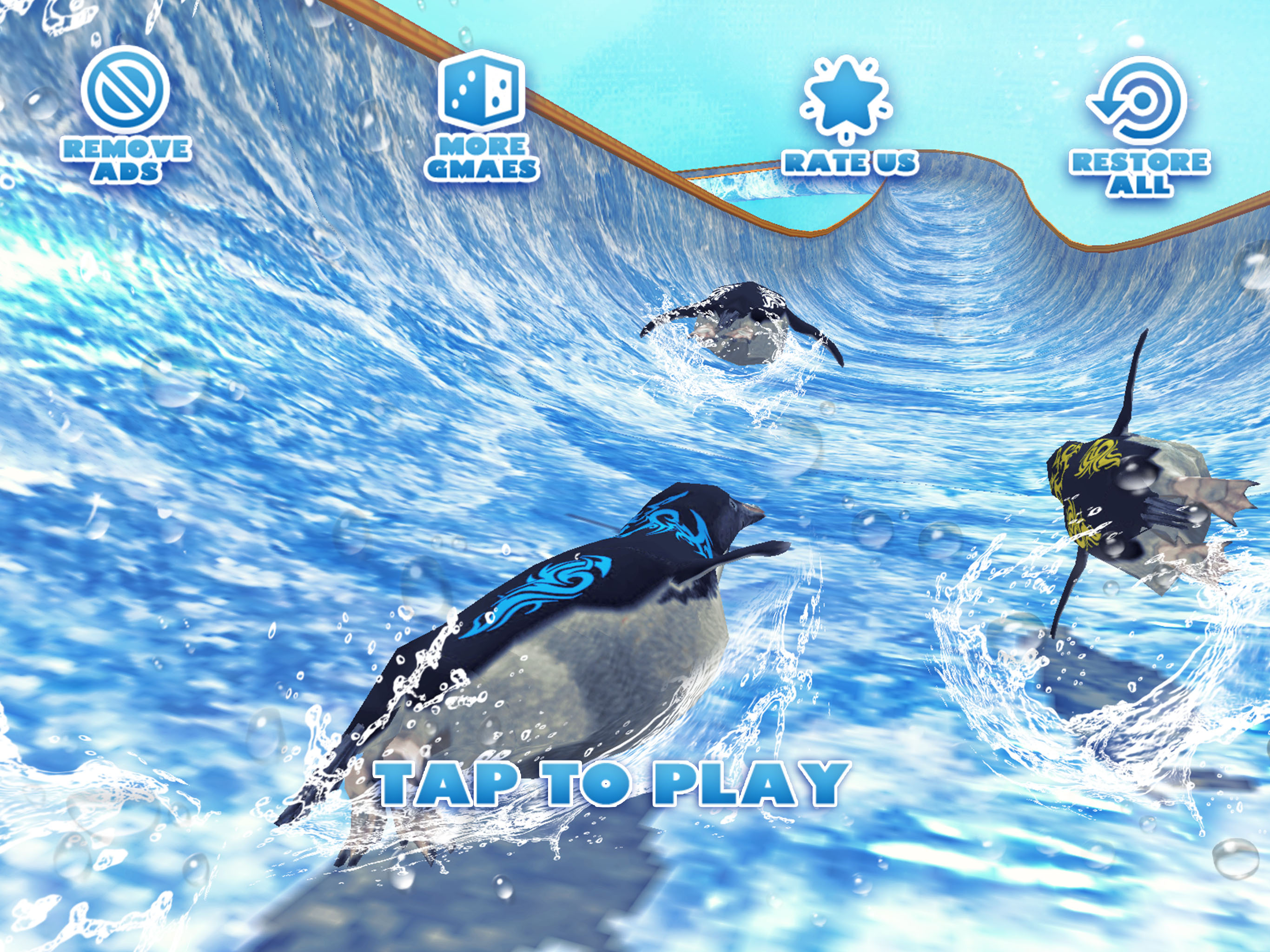 Penguin Waterslide Dash 2018