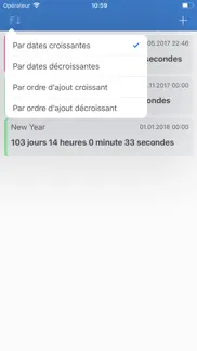compteurs de dates iPhone Captures Décran 2