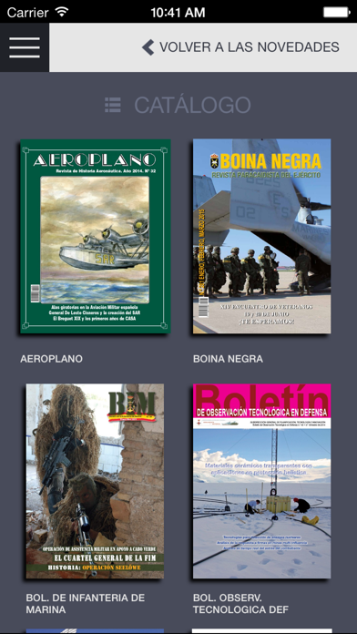 Revistas de Defensa Screenshot