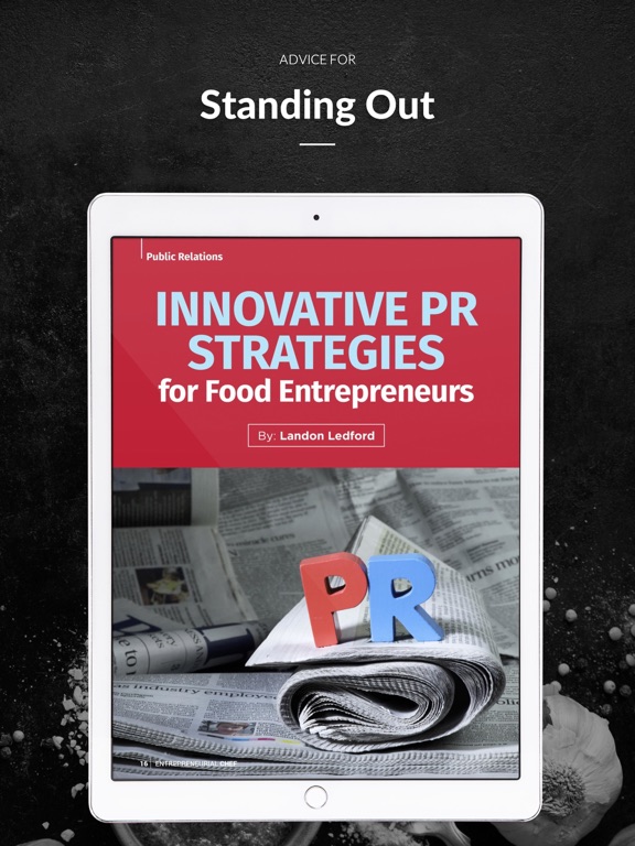 Entrepreneurial Chef iPad screenshot 4 - Magazines & Newspapers app