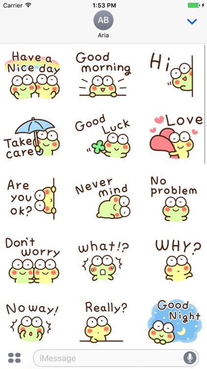 Very Cute Frog Emoji Sticker screenshot-3
