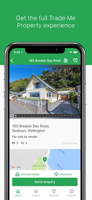 trade me property green app