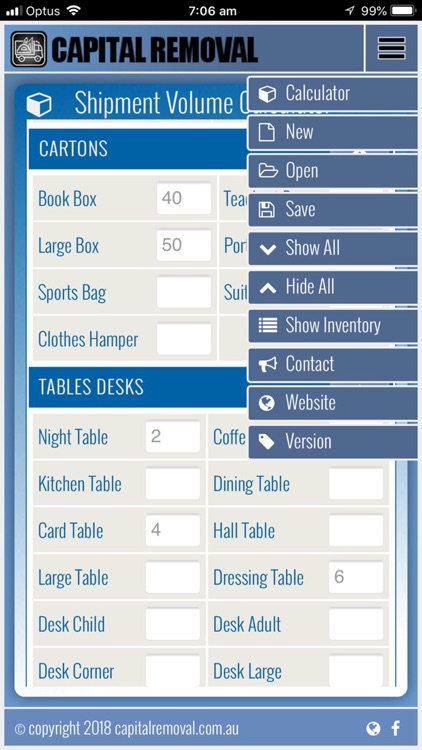 Shipment Volume Calculator