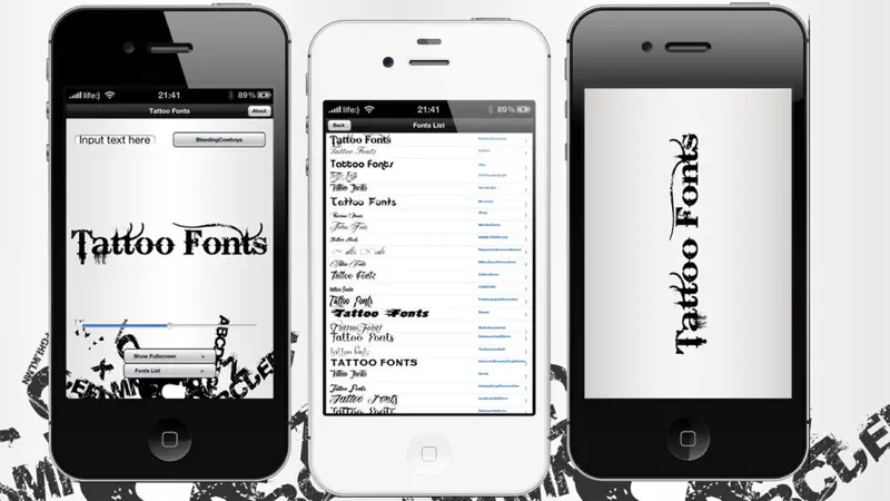 Tattoo Fonts - design your text tattoo screenshot 2 of 2