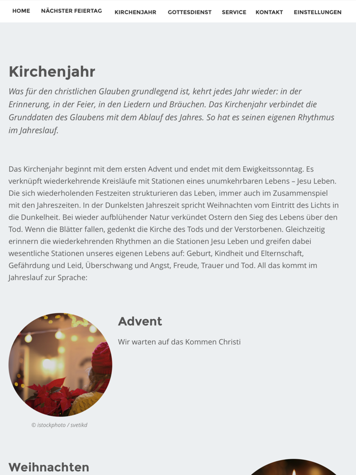 Kirchenjahr evangelisch