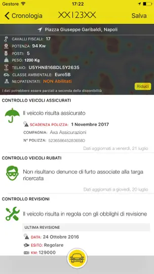 Скриншот Altolà - Controllo Veicoli на iPhone 3