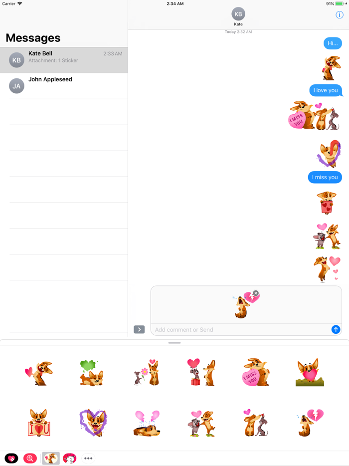 Animated Biscuit in Love Emoji