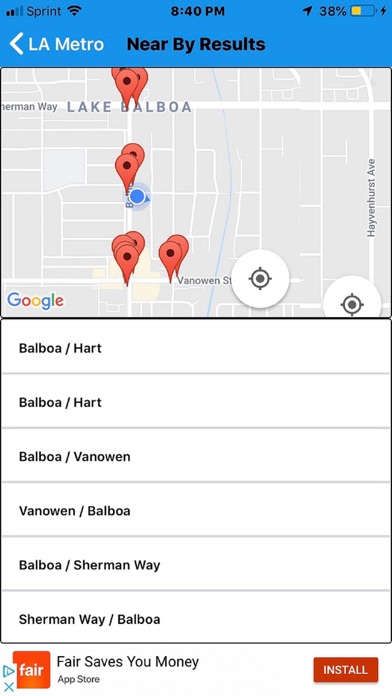 LA Metro Schedules iPhone screenshot 2 - Travel app