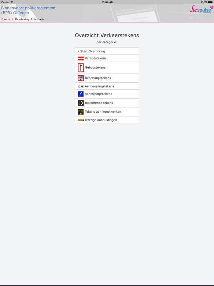 Vaarbewijs BPR Verkeerstekens