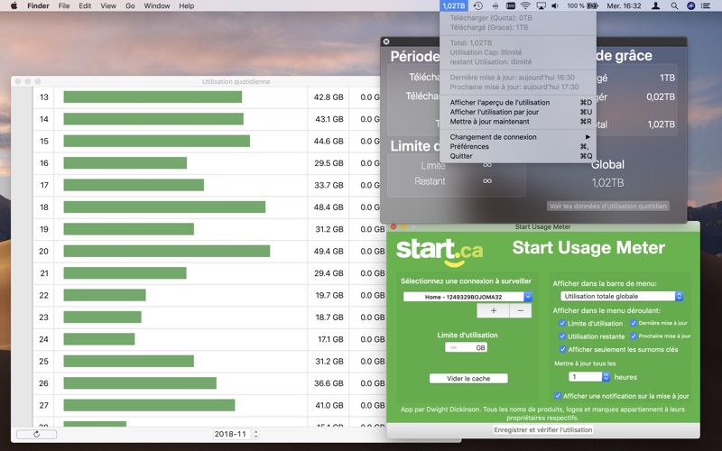 Screenshot #2 pour Start.ca Usage Meter
