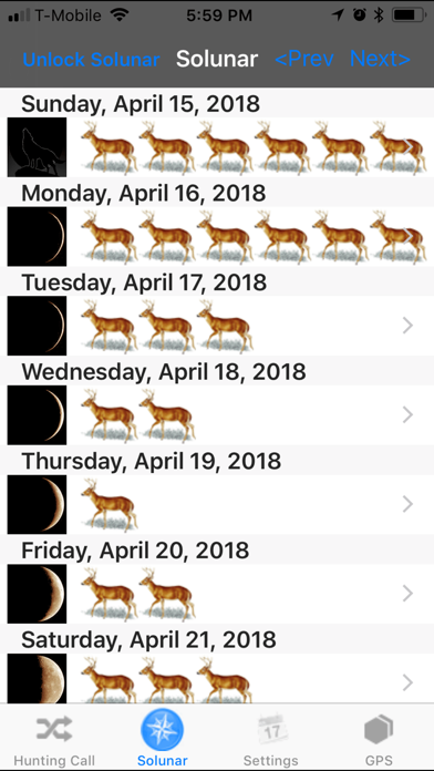 Hunt Pro- Calls & Solunar Timeのおすすめ画像2