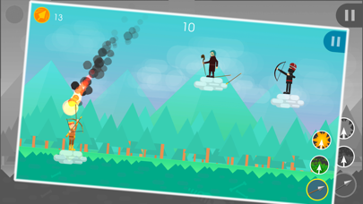 Screenshot #1 pour Funny Archers - 2 Player Archery Games