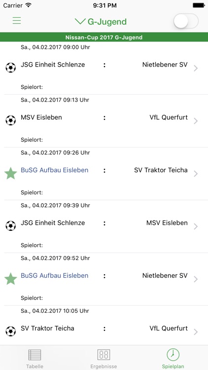 BuSG Aufbau Eisleben Turniere