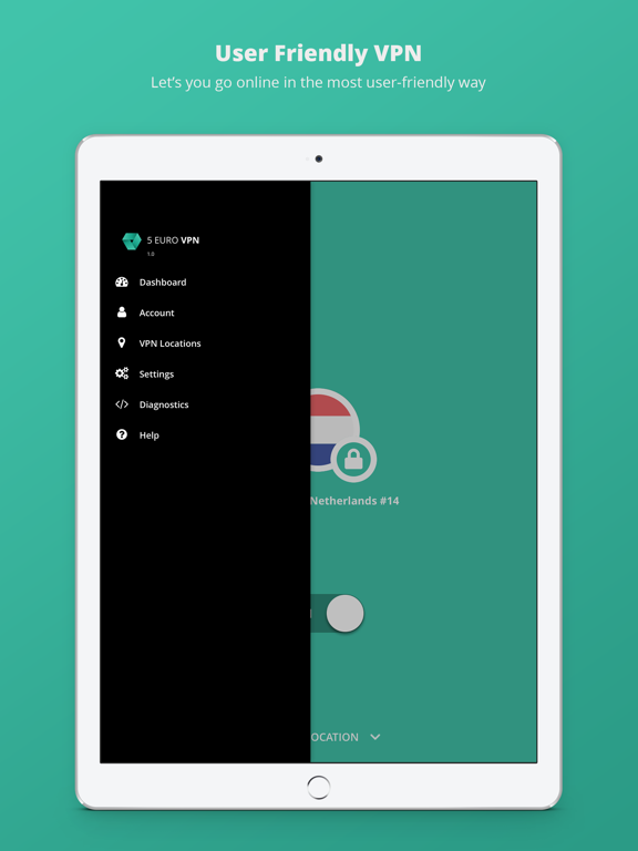 5 Euro VPN - Best Cheapest VPN iPad screenshot 2 - Utilities app