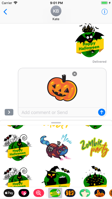 Happy Halloween Dreadful Emoji screenshot 3