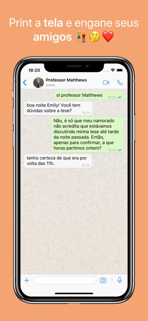 Whatsfake Print Mensagem Falsa Na App Store