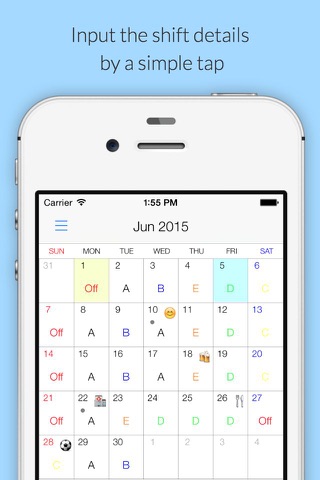 Shift Work Calendar screenshot 2