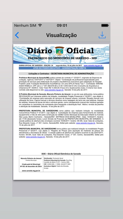 Prefeitura Municipal de Sarzedo - MG screenshot-4