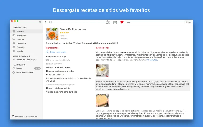 Captura de pantalla de Paprika Recipe Manager 3 en iPhone 2