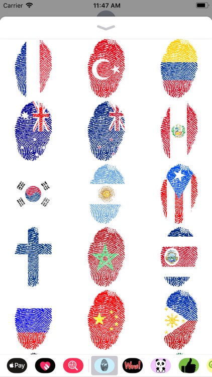 Fingerprint Flags Sticker Pack