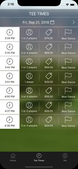 Game screenshot Bear Dance Golf Tee Times hack