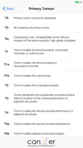 Stomach Cancer TNM Staging Aid screenshot #3 for iPhone