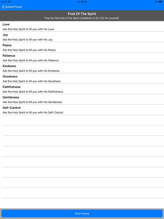 Learn To Pray iPad screenshot 2 - Lifestyle app