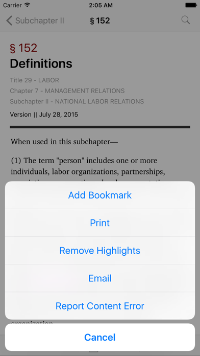 How to cancel & delete 29 USC by LawStack from iphone & ipad 3