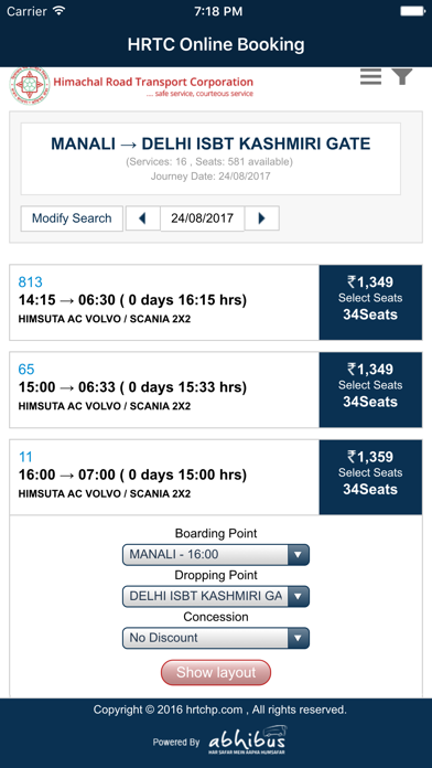 Screenshot 4 of HRTC Online Booking Official App