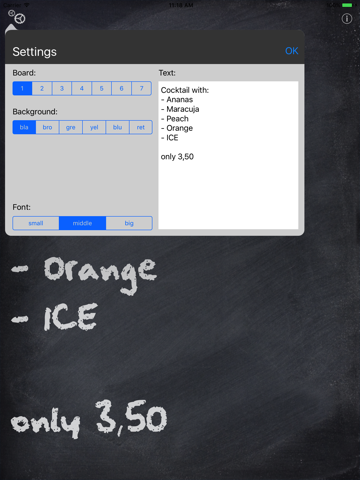 Promotion Blackboard - náhled