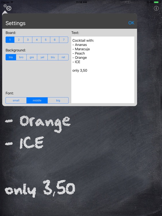 Promotion Blackboard