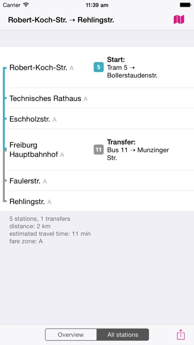 Screenshot #3 pour Freiburg Rail Map Lite