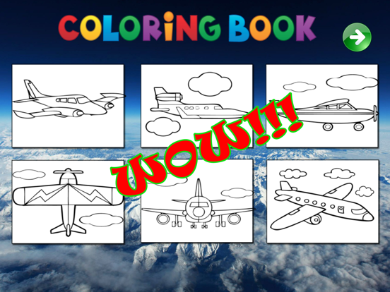 Screenshot #4 pour Coloriage heureux du jeu d'avion