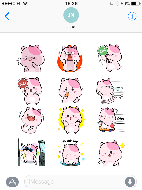 Kiki Hamster Stickers iPad screenshot 1 - Stickers app