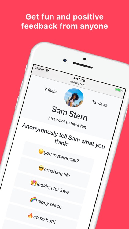 trufetti: fun secret feedback