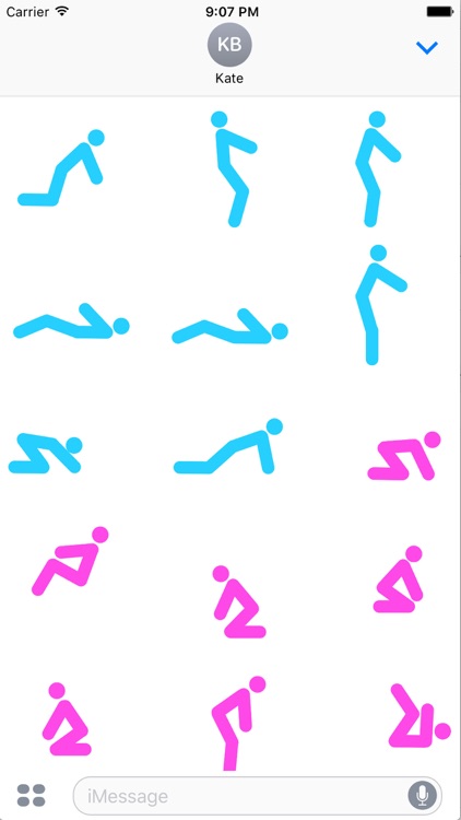 Yoga Poses Animated Stickers