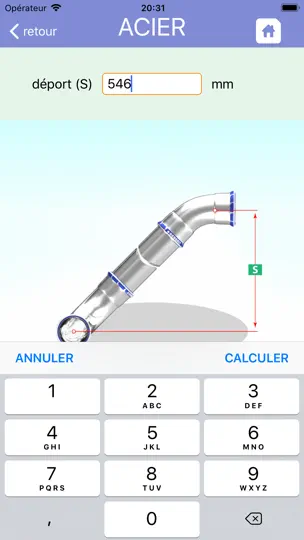 Capture d'écran de Pipefitter Mapress Calculator sur iPhone 4