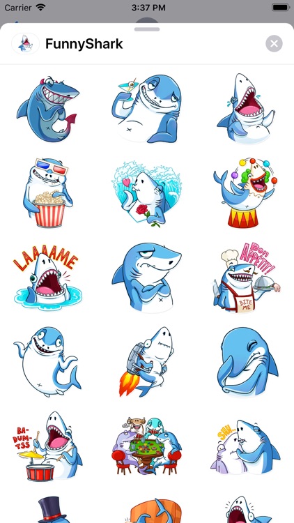 Funny Shark Sticker 2019