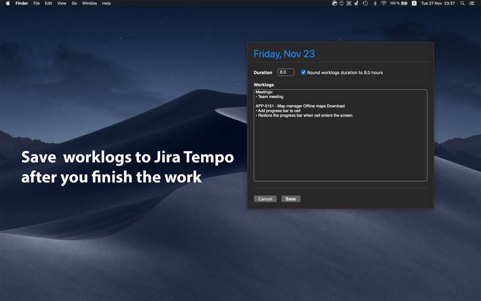 #5. Jirassic - Jira Time Tracker (macOS) Podle: RalCr