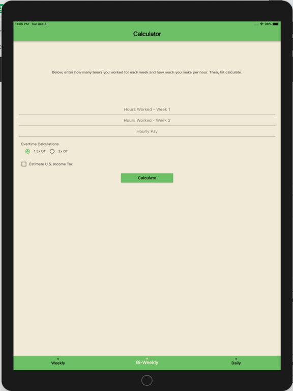 Screenshot #4 pour Simple Overtime Calculator