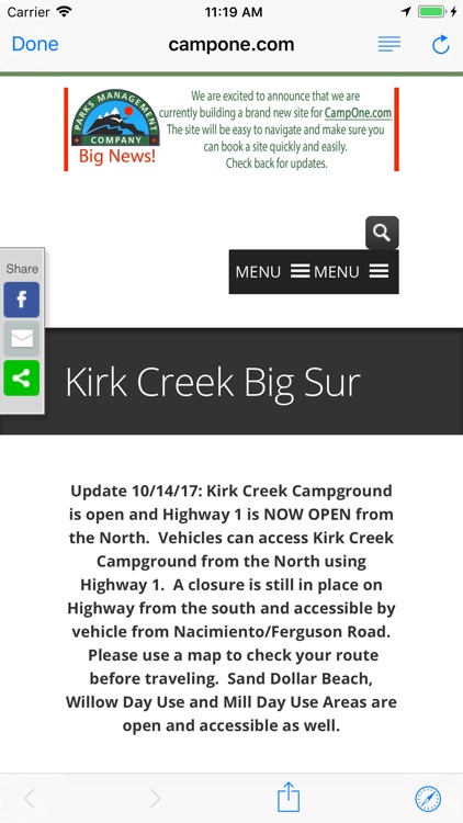 USFS and BLM Campgrounds