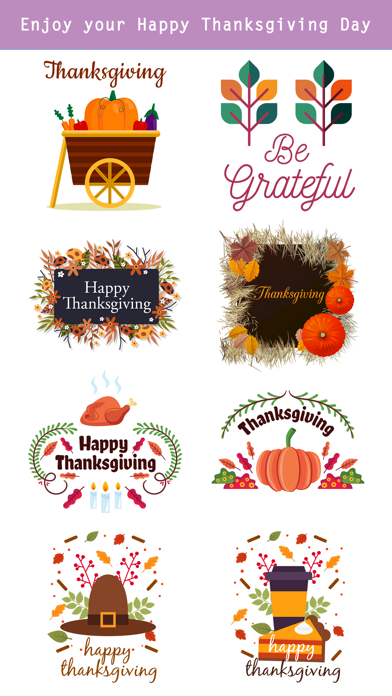 Happy Thanksgiving Day Sticker screenshot 4