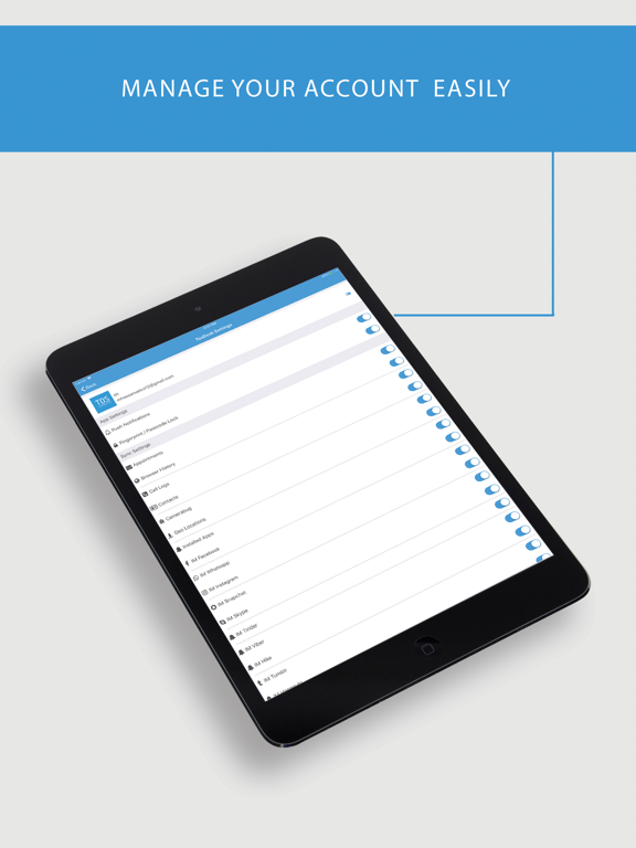TOS Dashboard iPad screenshot