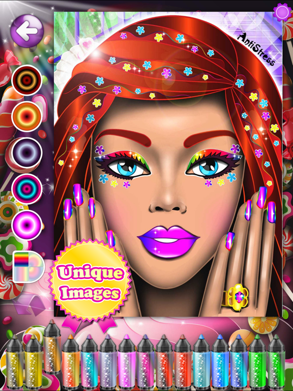 Candy Princess Adult Coloring screenshot 2