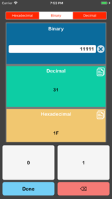 Hex to Decimal Converter screenshot
